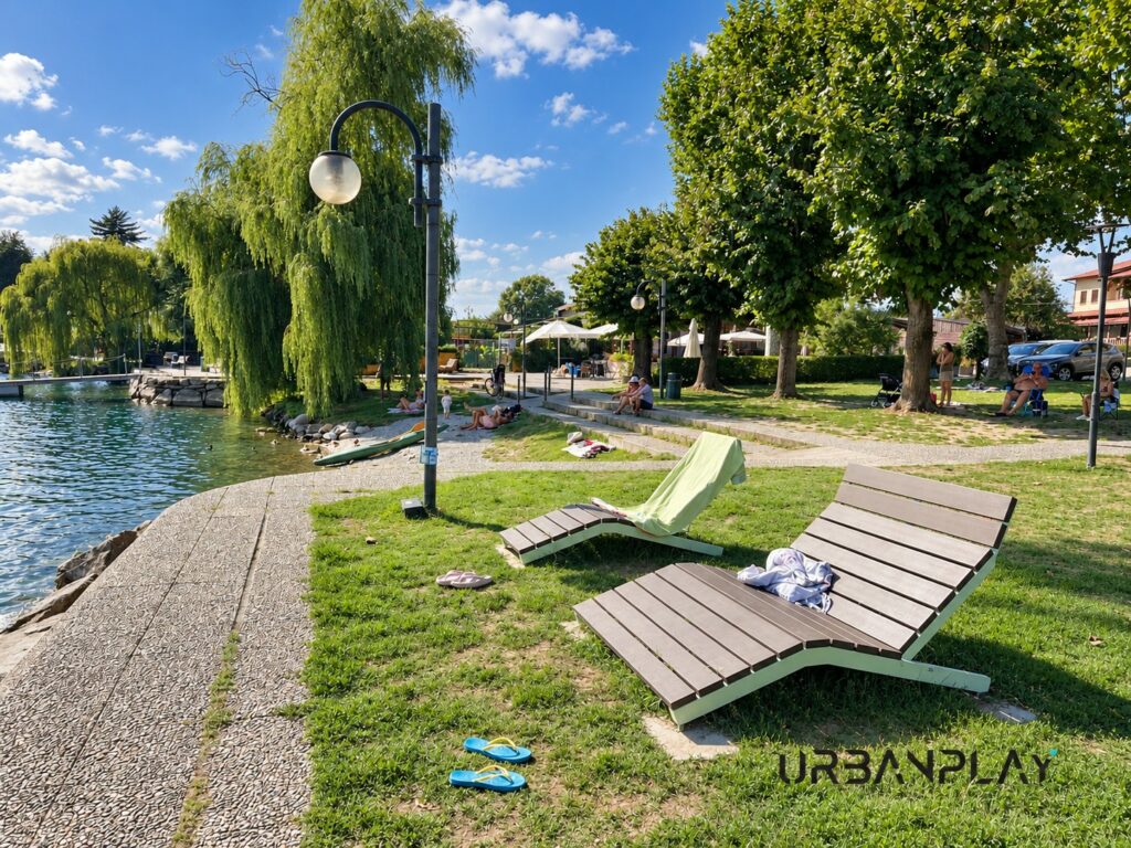 Arredo urbano e area verde del Lido di Anzasco a Piverone